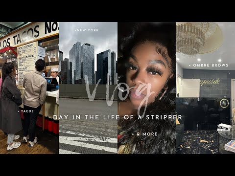 FIRST VLOG | 24 HRS IN NYC | LIFE OF A STRIPPER | OMBRÉ BROWS + Shopping &Mre! | TheScorpionPrincess