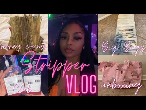 STRIPPER VLOG | 2k 🥳🎉, Bag secured , Money counts , Unboxing , Halloween Weekend! Private Party.