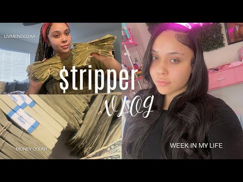 Stripper Vlog 💃🏼💰 | Week in my life, Money Count, Hair appt 🩷