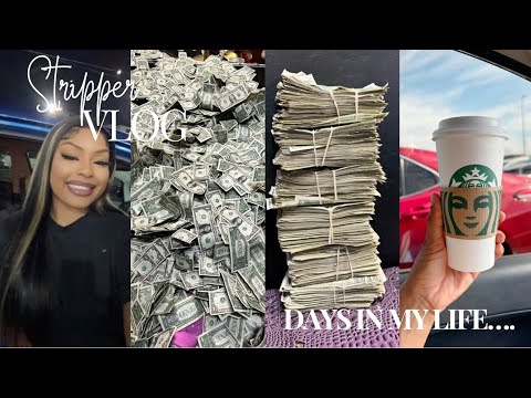 Stripper Vlog♡:$2,000 in ONE NIGHT, Jealousy, Back to school, Stressful week , money counts &&moreヅ